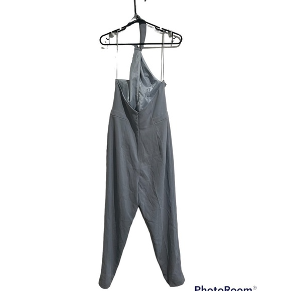 TopShop grey halter jumpsuit - Picture 4 of 11